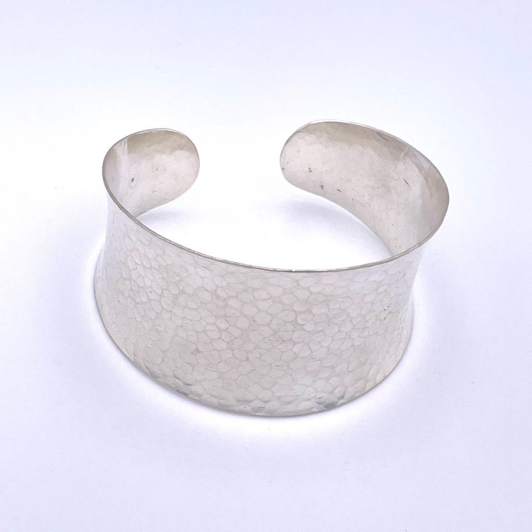 Karen Silver✨平打ち バングル✨極太 ハンドメイド/ユニセックス