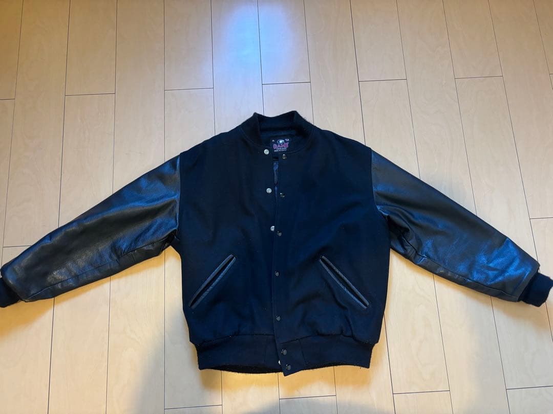 GAME ゲーム スタジャン レザースリーブ アワードジャケット USA製