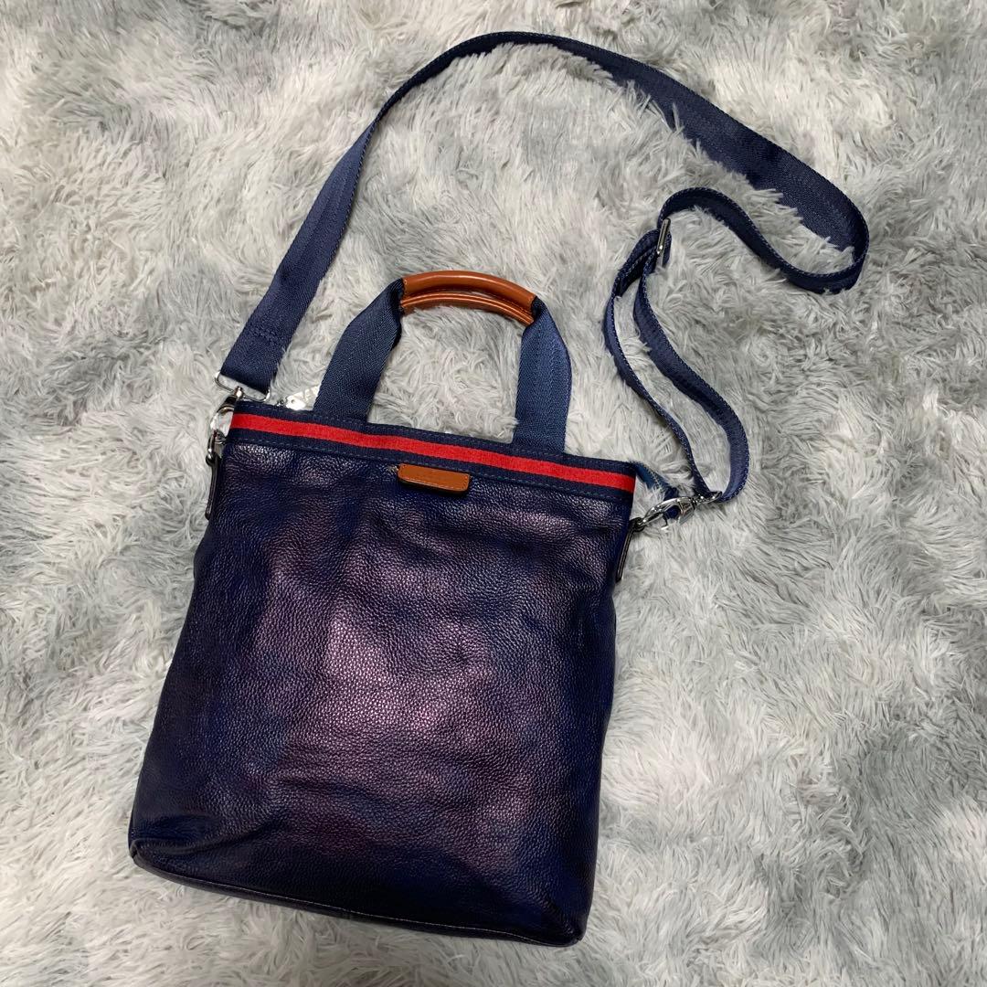 美品 GUCCI グッチ トートバッグ ショルダーバッグ シェリーライン