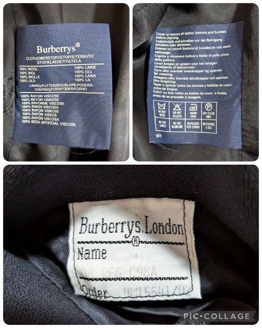 【ヴィンテージ】Burberrys ダブルブレスト テーラードジャケット／紺ブレ