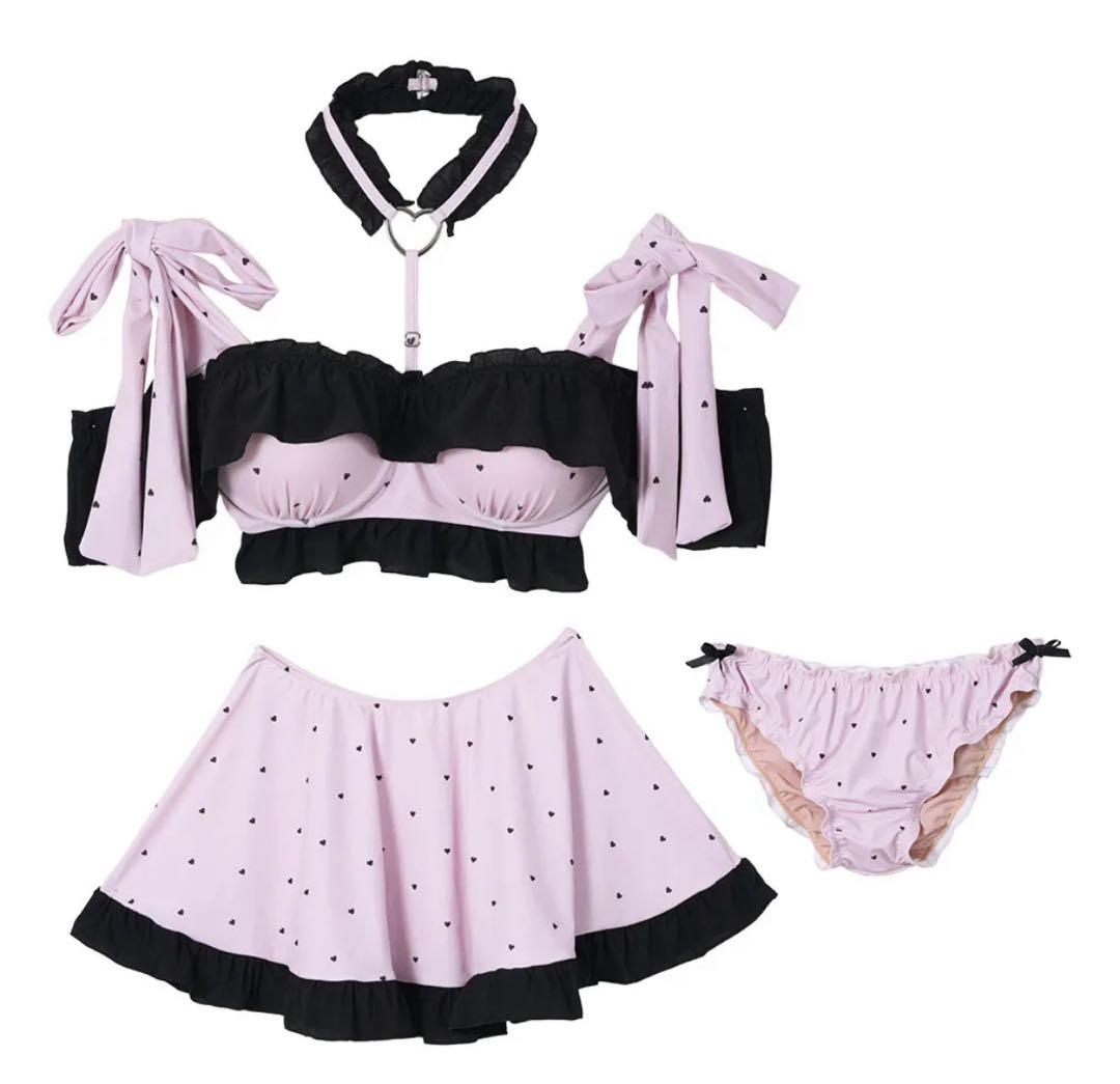 【♡24時間以内発送】夢展望　DearMyLove 6WAYハートチョーカー水着