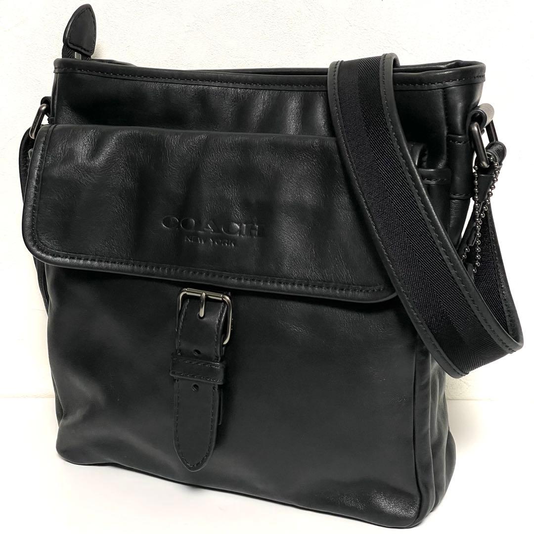 ✨極美品✨COACH コーチ メッセンジャーバッグ レザー ブラック 斜め掛け