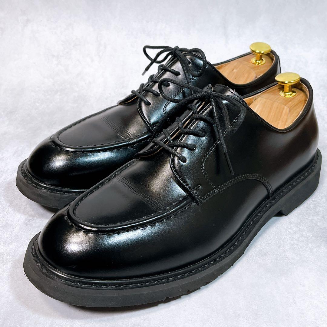 ☆美品☆【オックスフォード ダービー】 Uチップ (9.5) 厚底 外羽根 本革