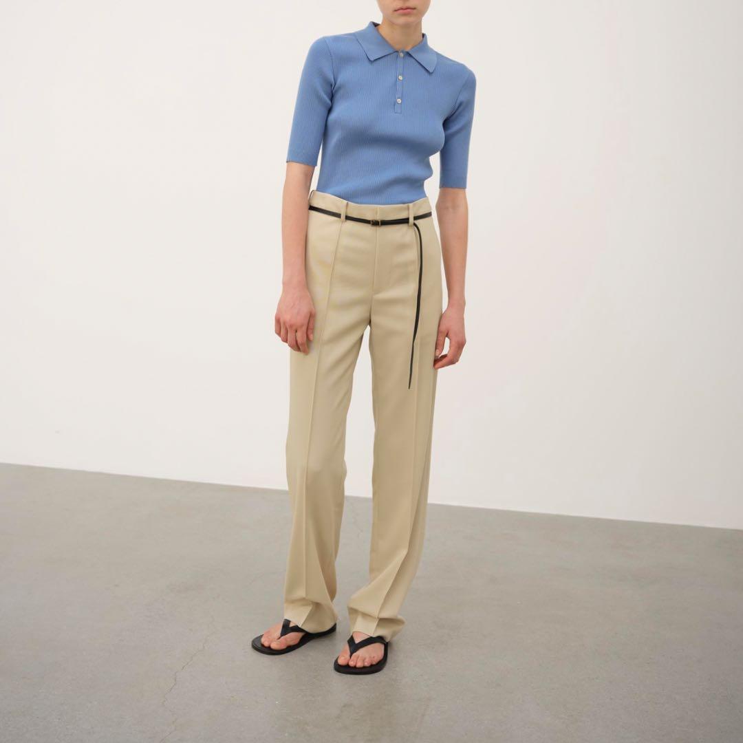 【美品】AURALEE オーラリー コットン ニットポロ ポロシャツ 半袖 0