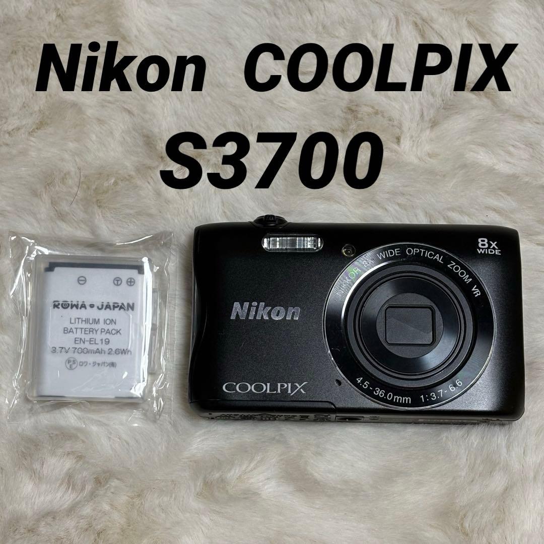 ⭐️Nikon⭐️ COOLPIX デジタルカメラ S3700 ブラック