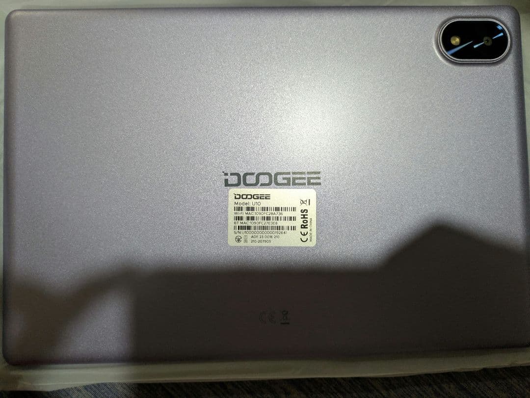 アンドロイド15 DOOGEE 128GB タブレット 10インチ パープル