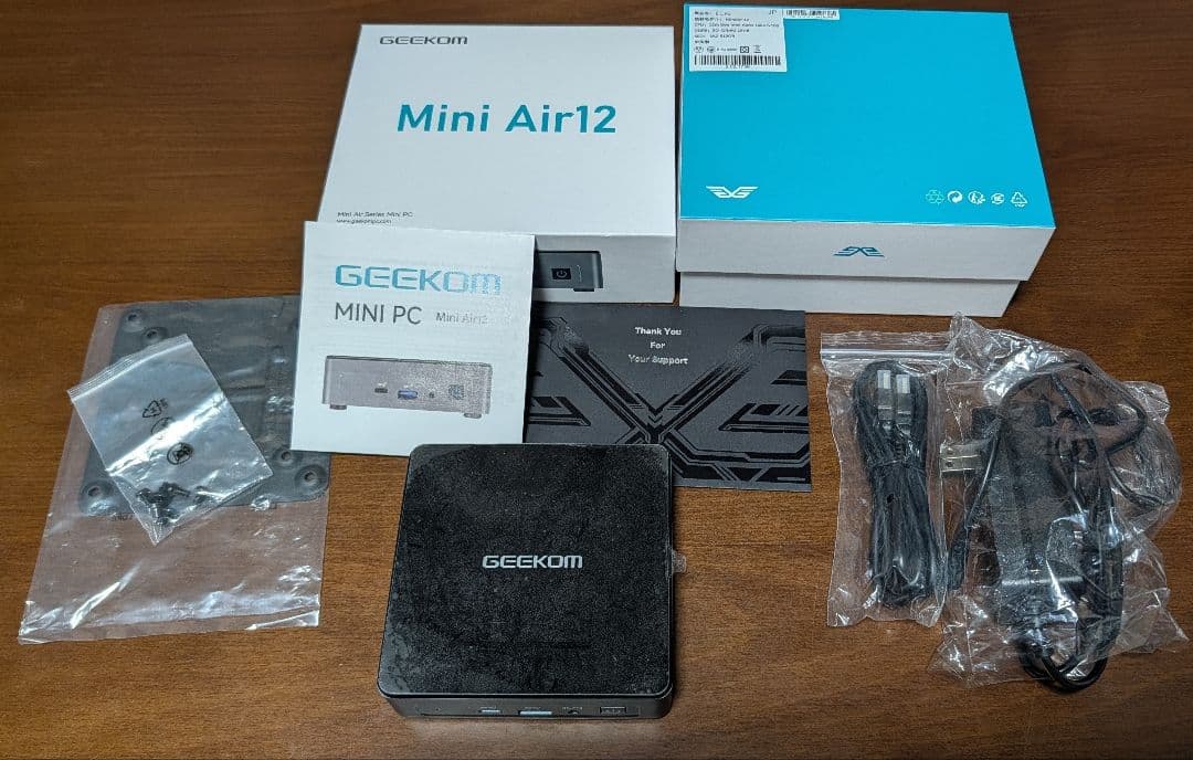 ミニPC GEEKOM Mini Air12 DDR5 Crucial16GB N100