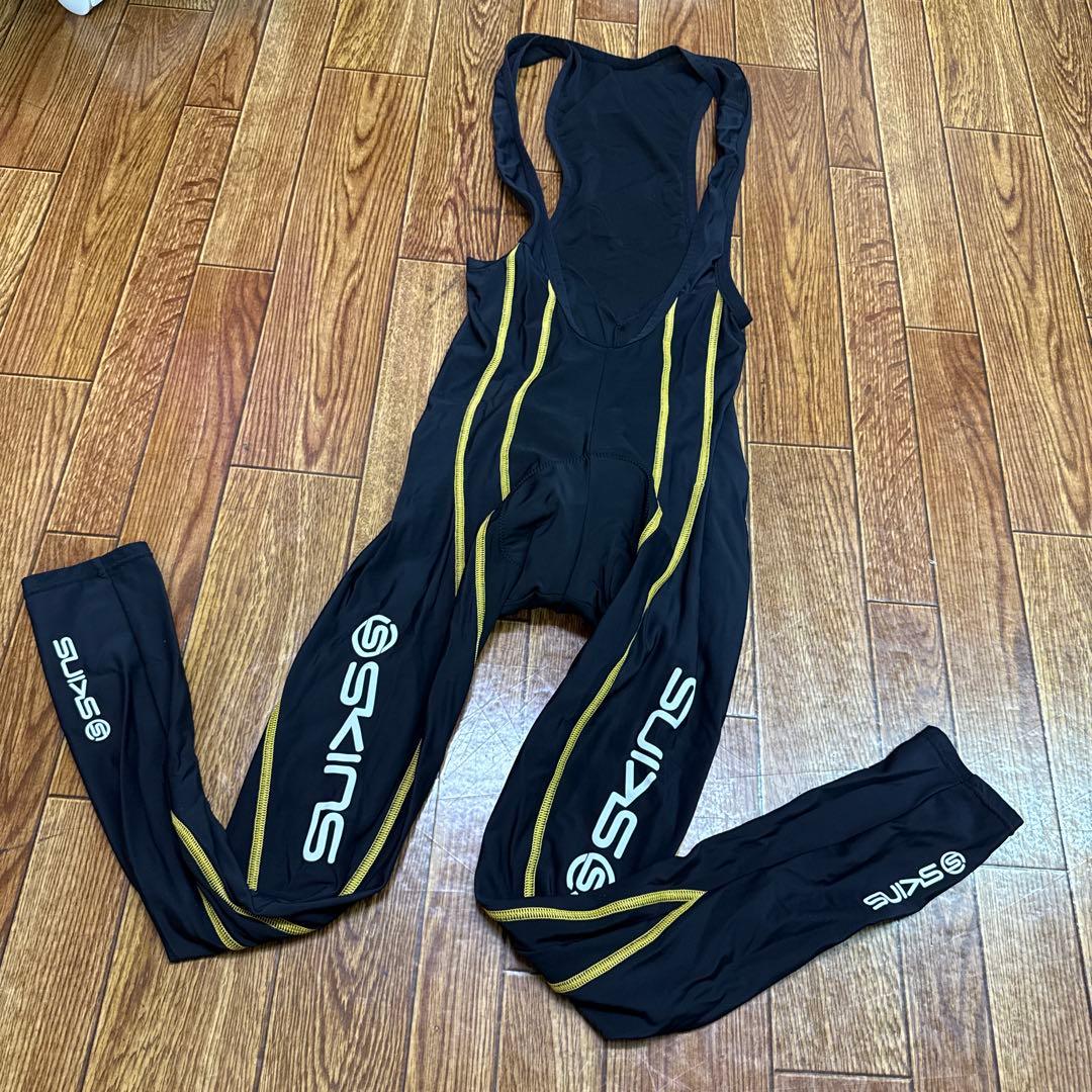 SKINS ロングタイツ　スキンズ 自転車 コンプレッション S