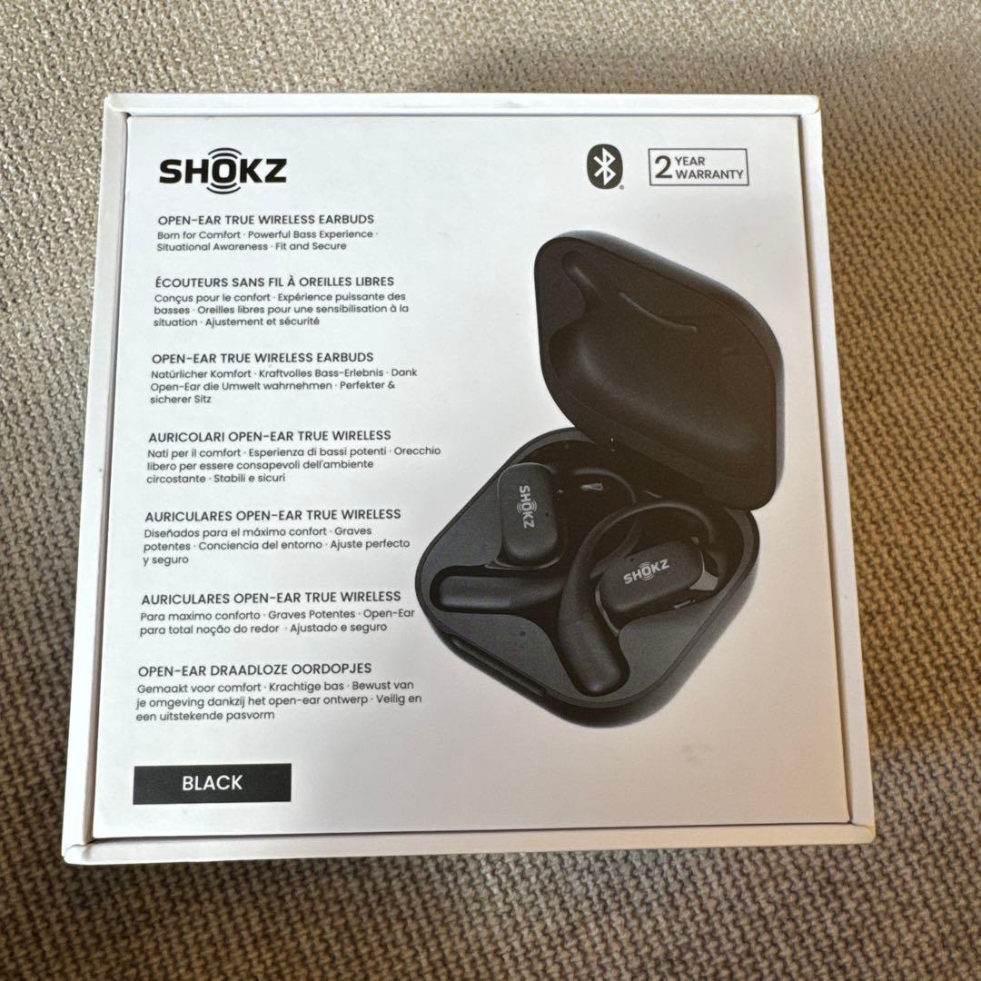 SHOKZ OPENFIT ブラック イヤフォン