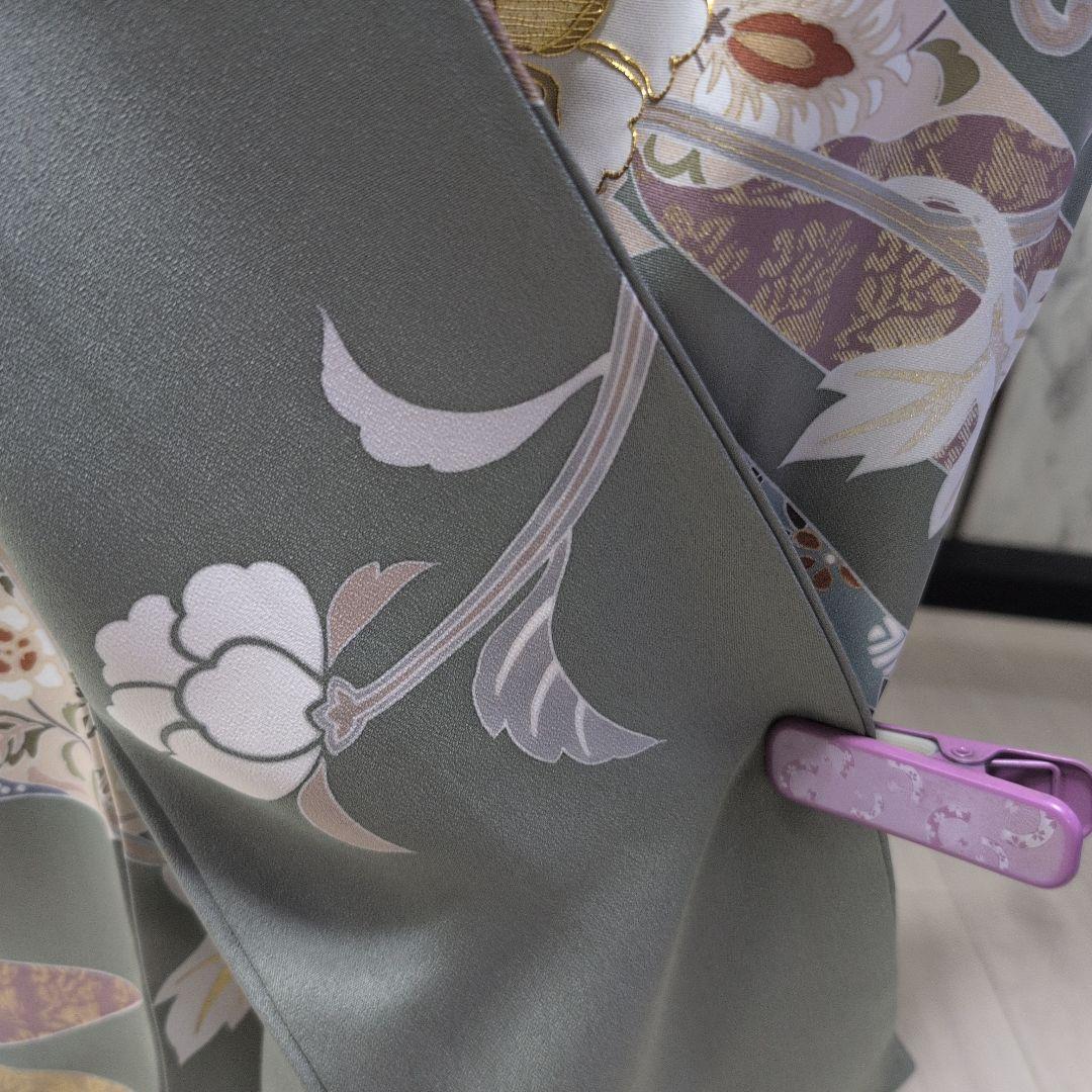 みっちょる様正絹色留袖　金駒金箔　落款　一つ紋