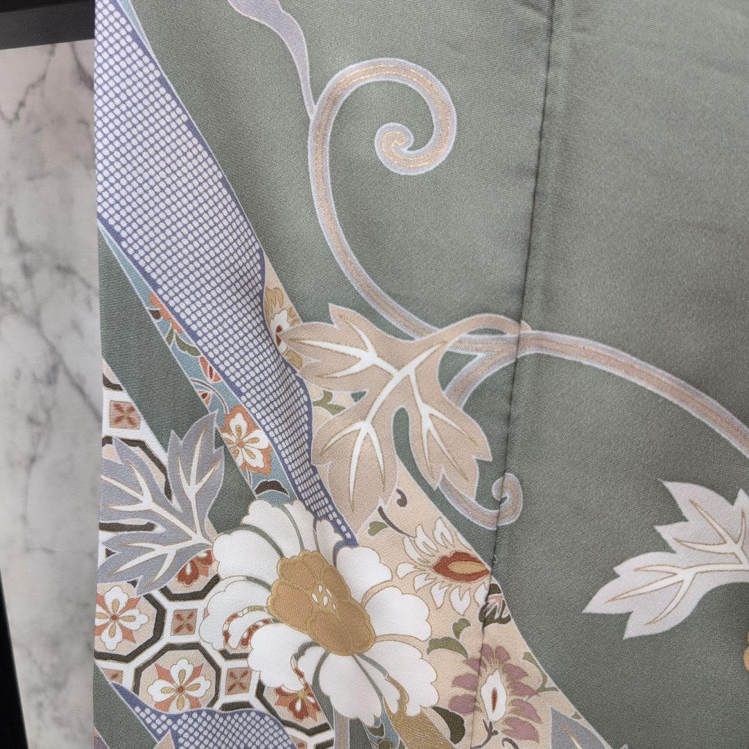 みっちょる様正絹色留袖　金駒金箔　落款　一つ紋