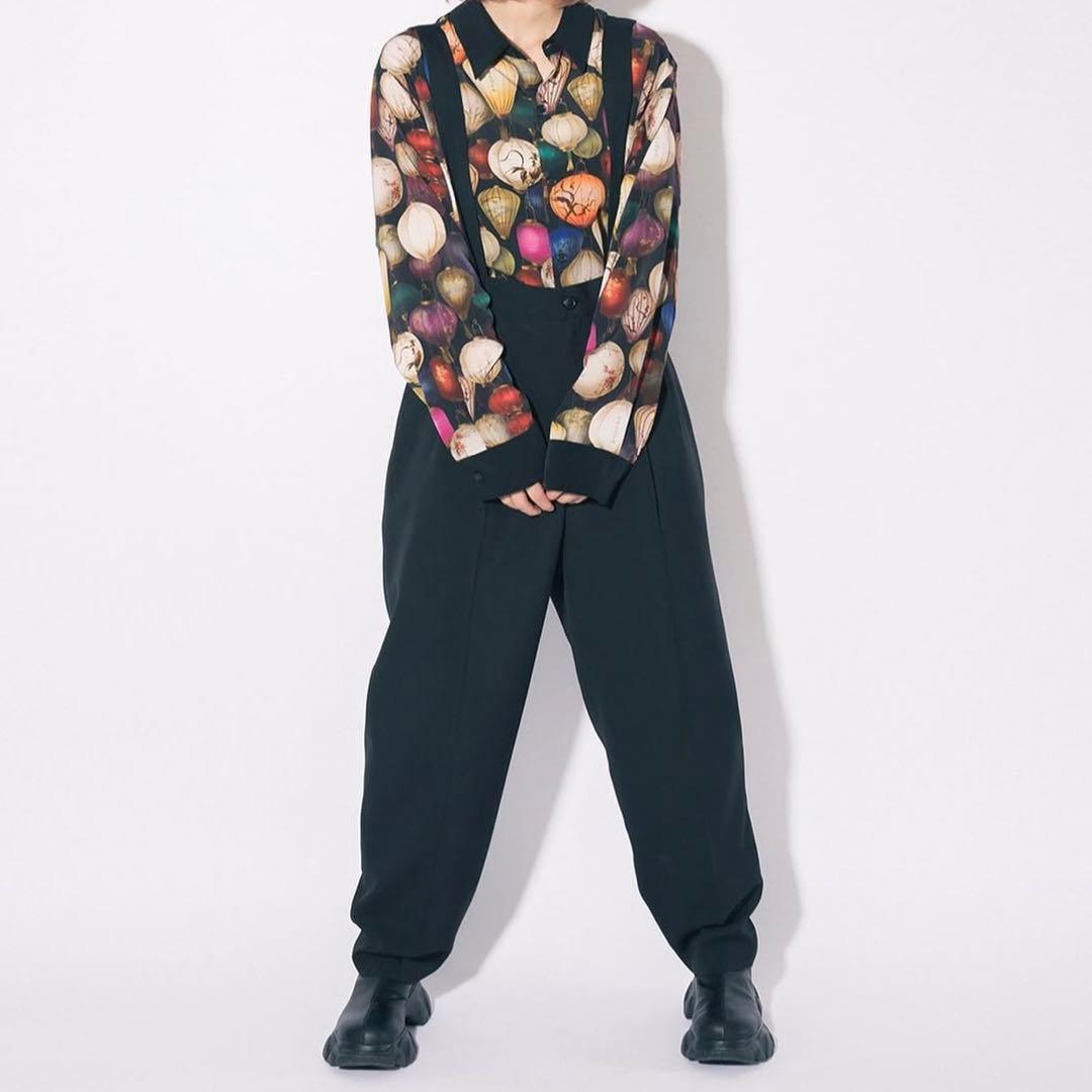 &ellecy サスペンダーパンツ