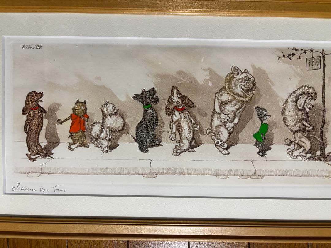 ボリス・オクライン 手彩色銅版画