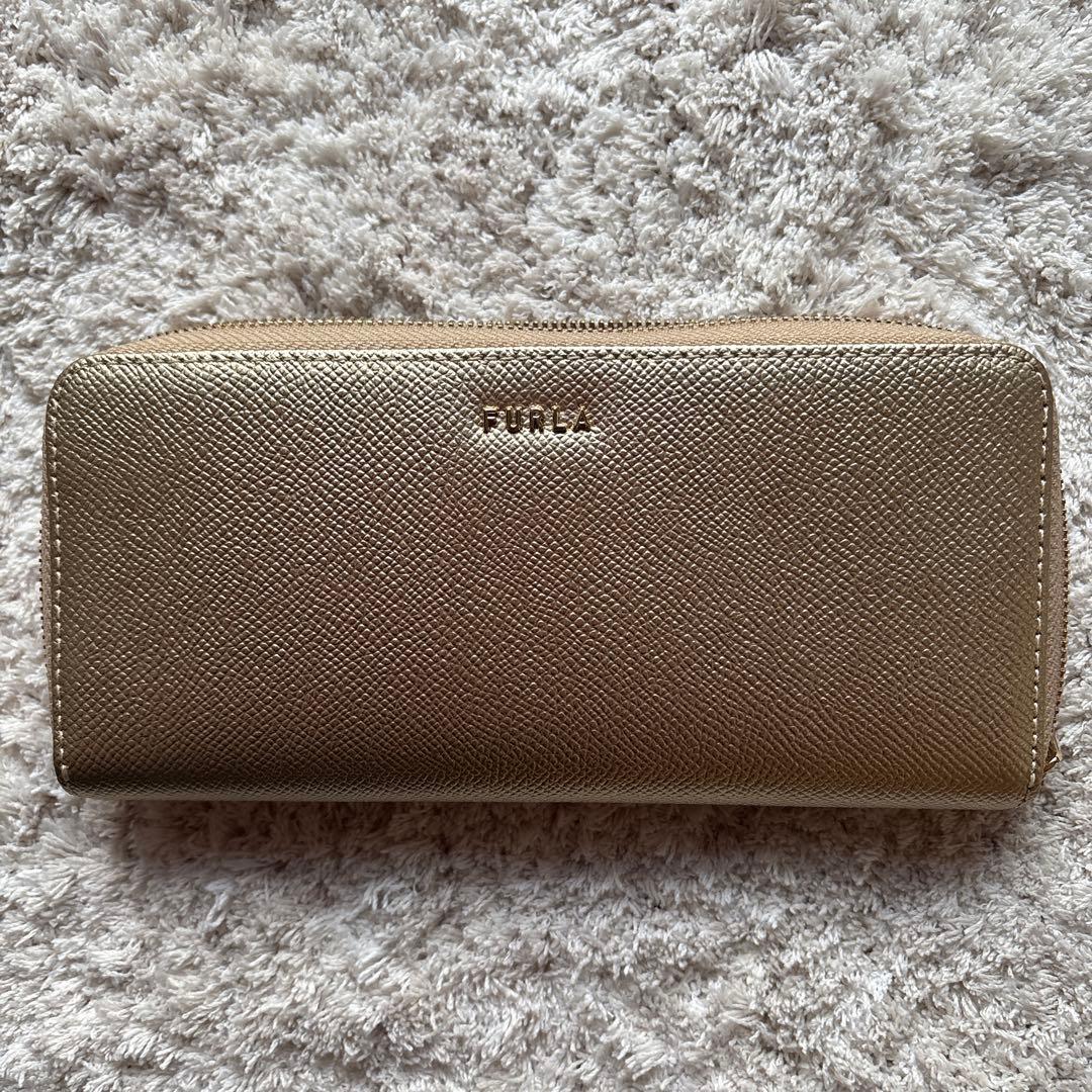 FURLA ゴールド 長財布 オリジナルボックス付き