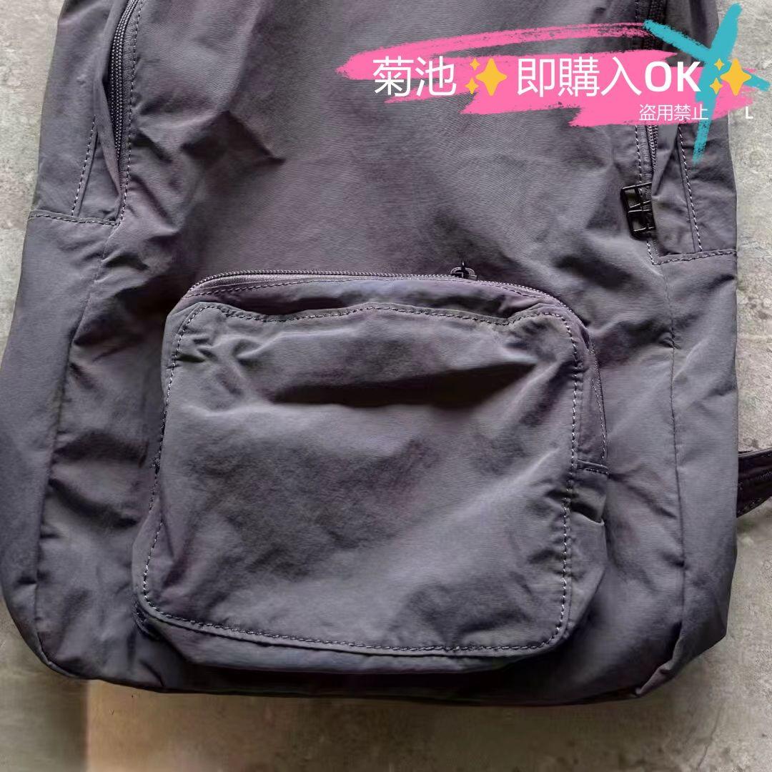 新品 Pocketable day pack リュック サックバッグ濃い灰色