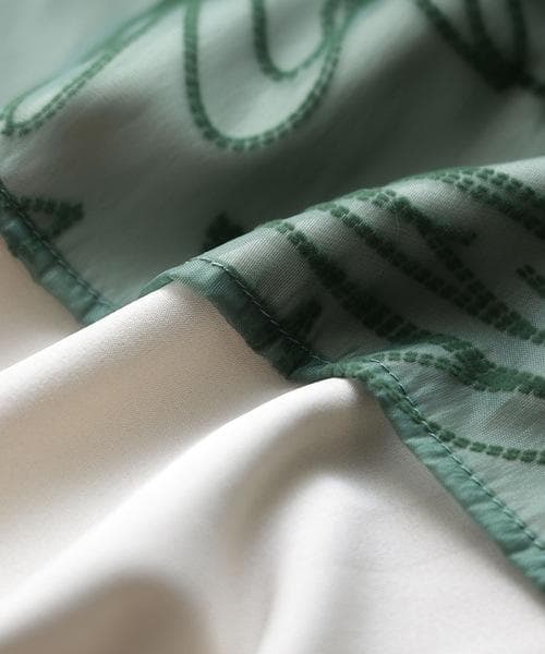 美品 niana ニアナ 花柄フロッキーオーガンジー ドレス M 結婚式お呼ばれ