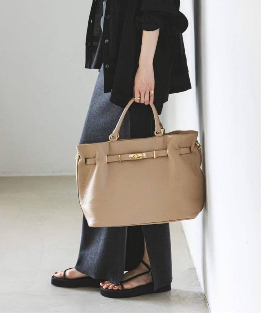 MILOS/ミロス 金具付きトート 2way ベージュ