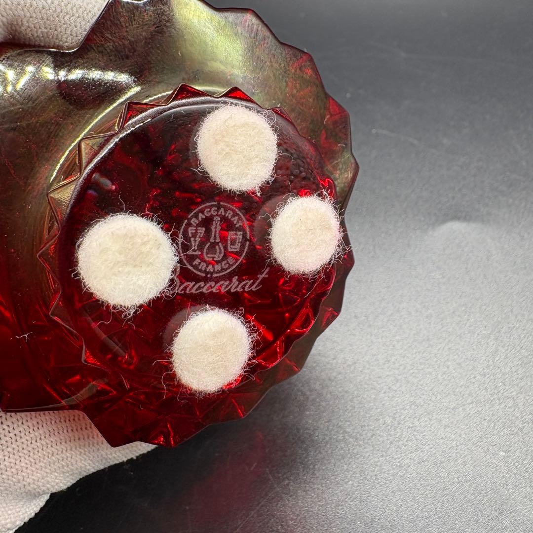 箱付 バカラ クリスマスツリー インテリア クリスタル　レッド　no.166