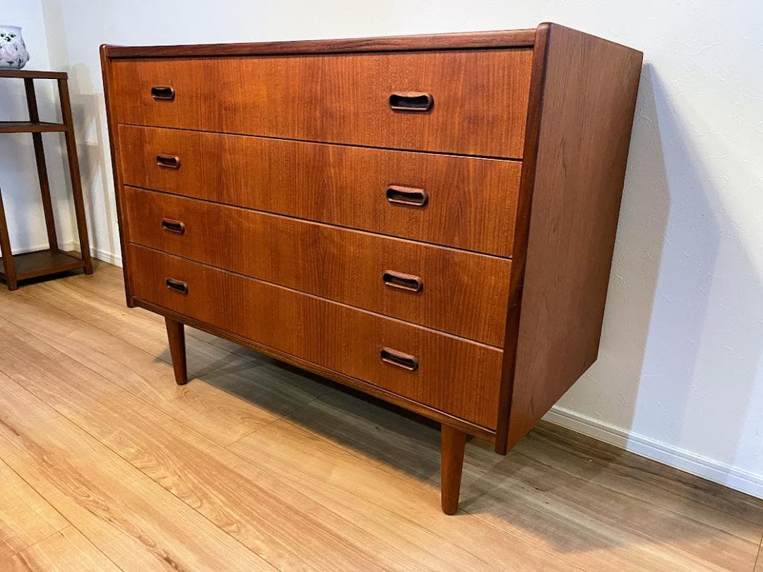 mark＊　デンマーク製 4段ワイドチェスト チーク材 仕上済
