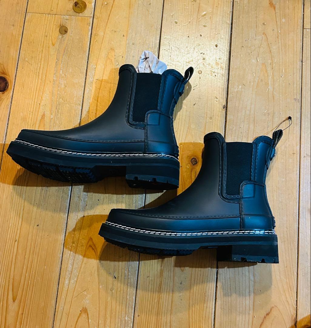 HUNTER ブラック チェルシーブーツ UK4