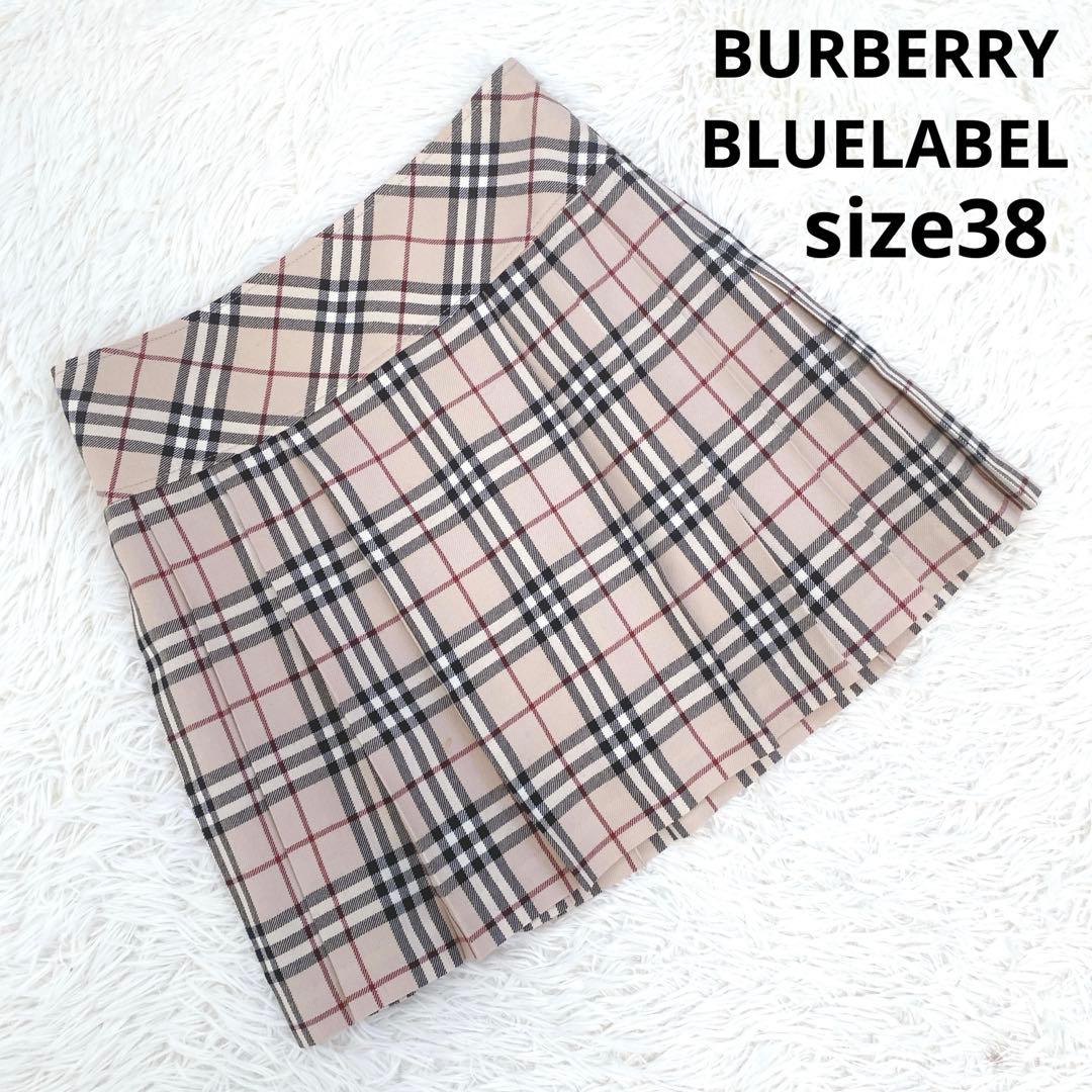 バーバリーブルーレーベル ノバチェック柄 プリーツミニスカート 安室奈美恵