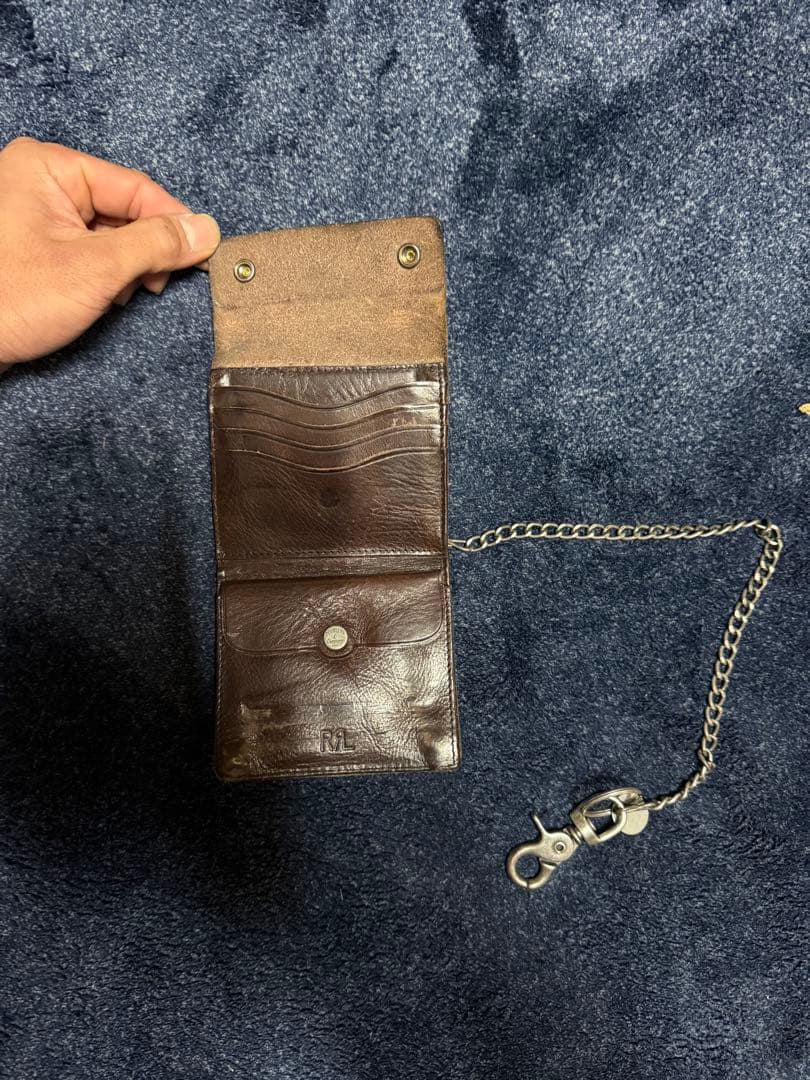 【入手困難】RRL コンチョ レザー チェーン ウォレット