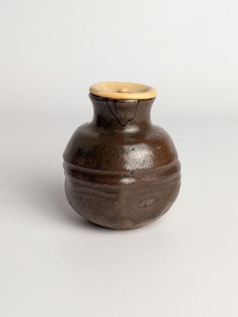 古高取茶入　仕覆、箱付　高取茶入　瀬戸茶入　唐物茶入