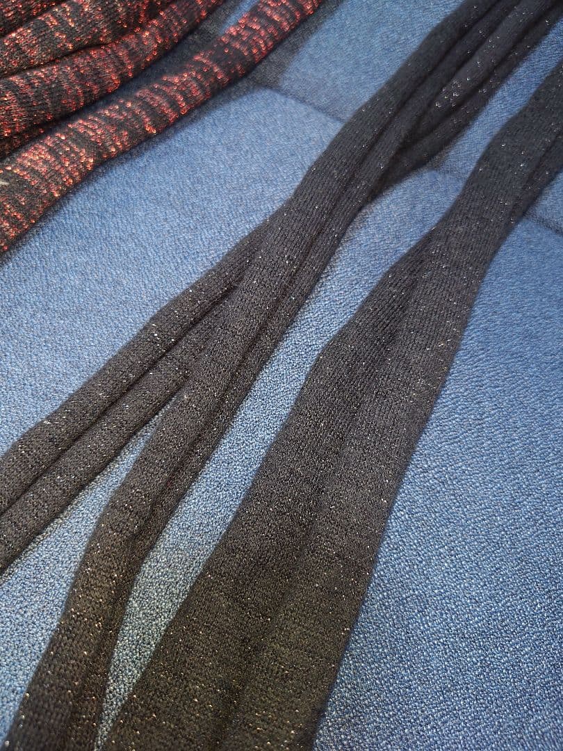 ナンバーナイン ラメニットストール 2本セット コットンカシミア ガンズ期 06