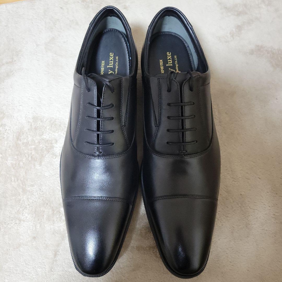 texcy luxe ASICS GORE-TEX ブラックドレスシューズ