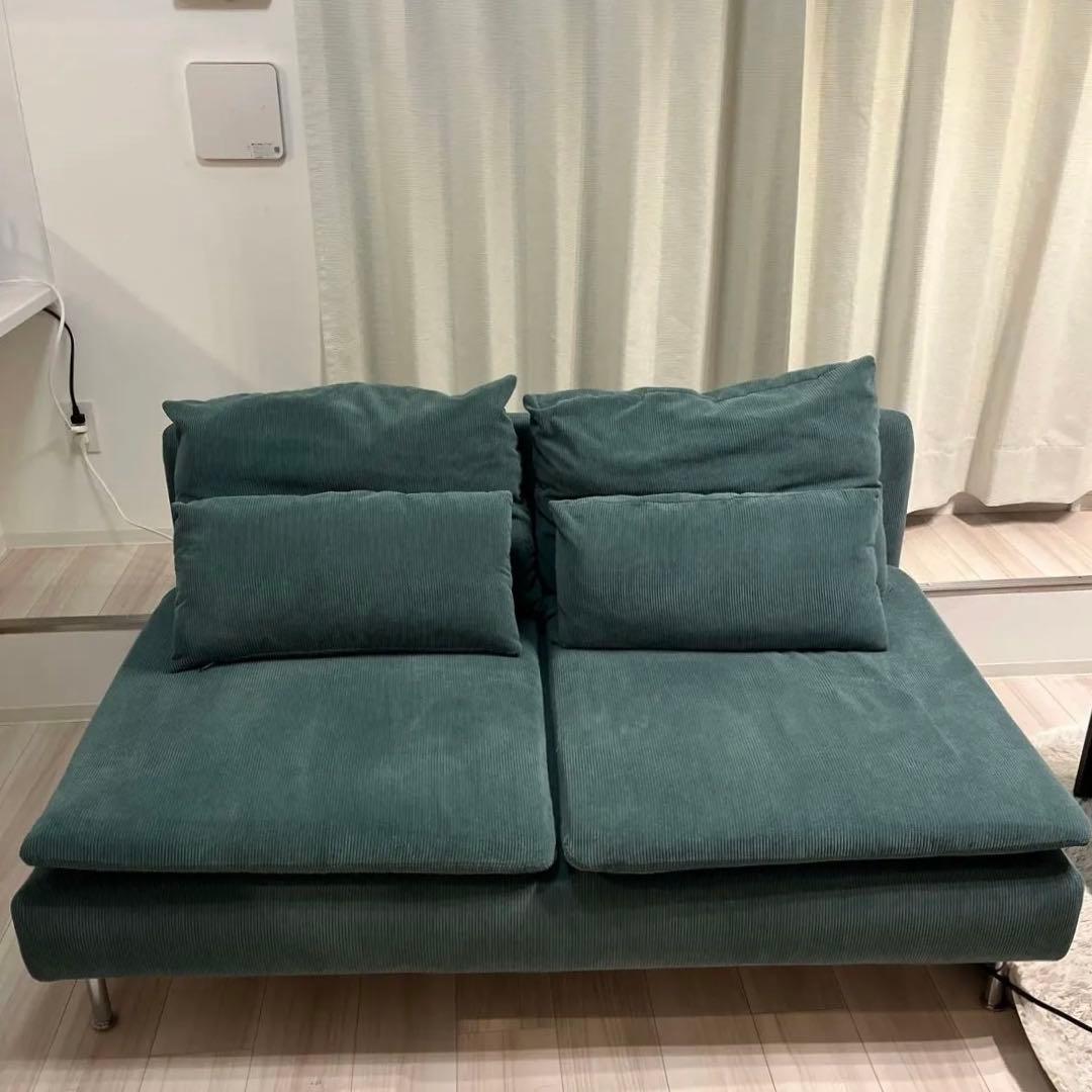⭐︎カバー2色付き⭐︎IKEA ソーデルハムン ソファ ダークグレー/グリーン