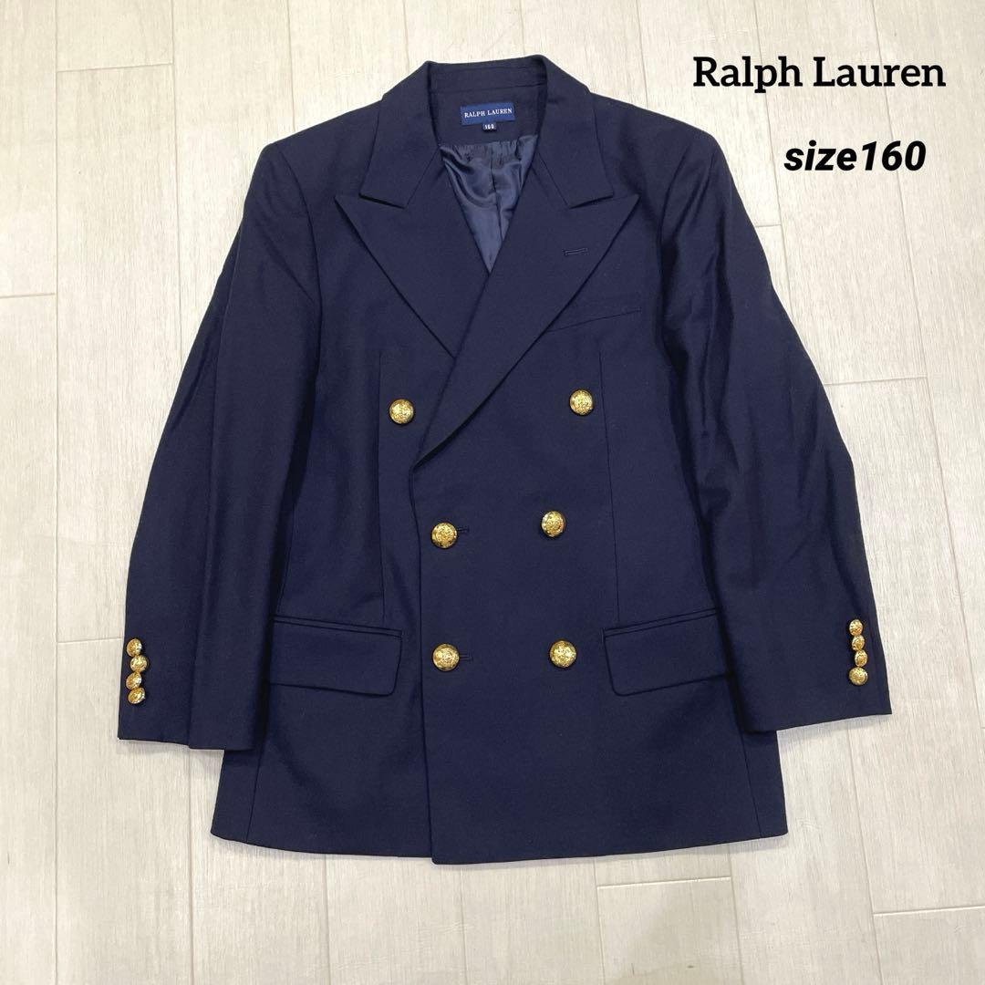 Ralph Lauren 紺ブレ ジャケット 金ボタン ダブルジャケット160㎝