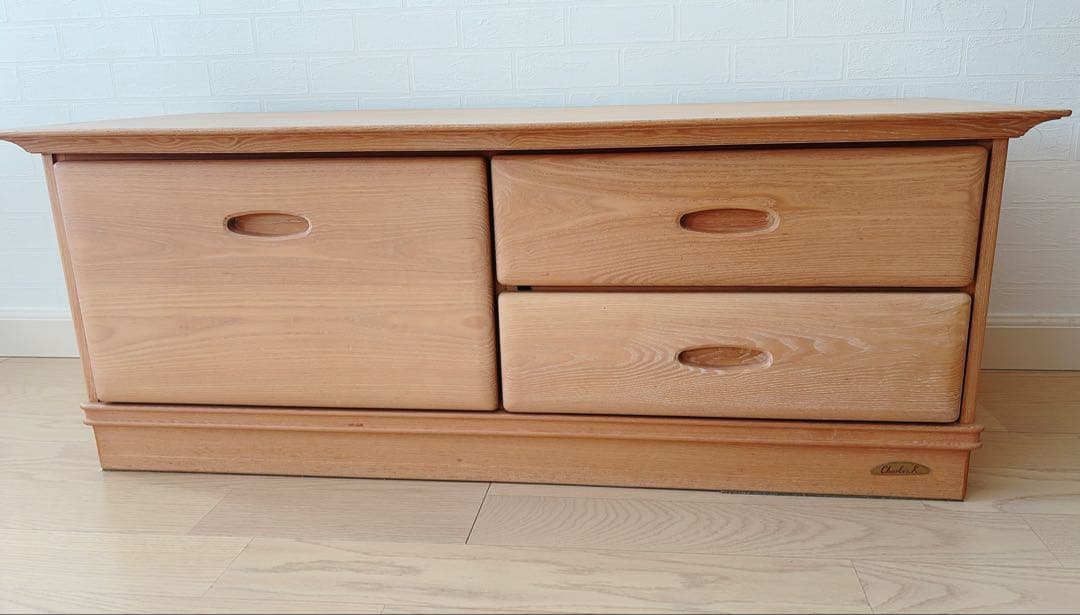 旭川家具 チェスト ローチェスト 木製 引き出し3つ