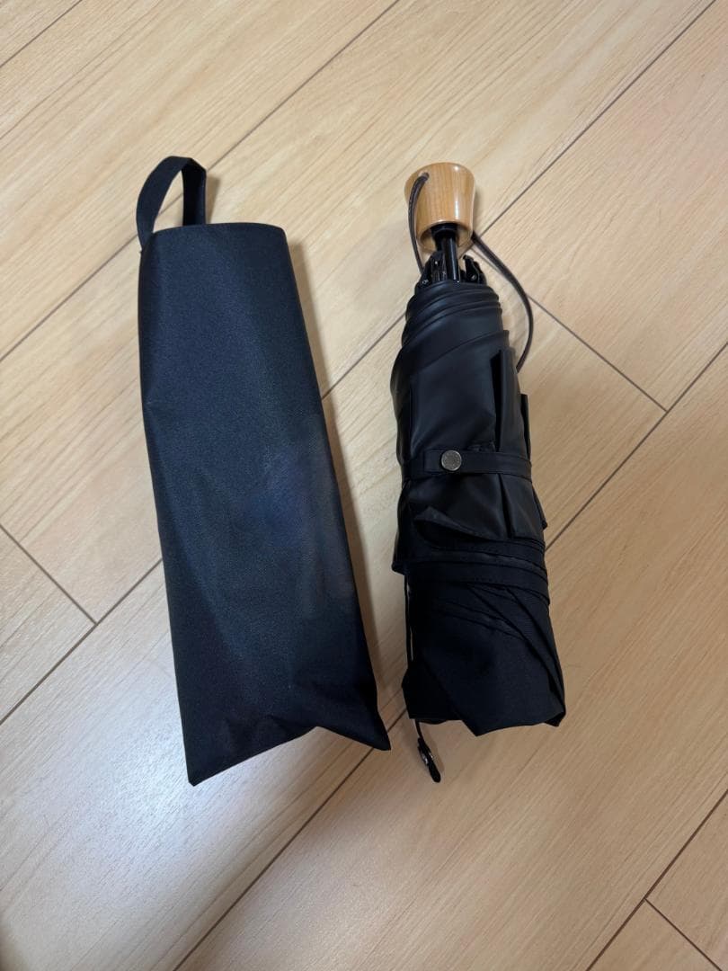 サンバリア 折りたたみ日傘 3段折 (黒)