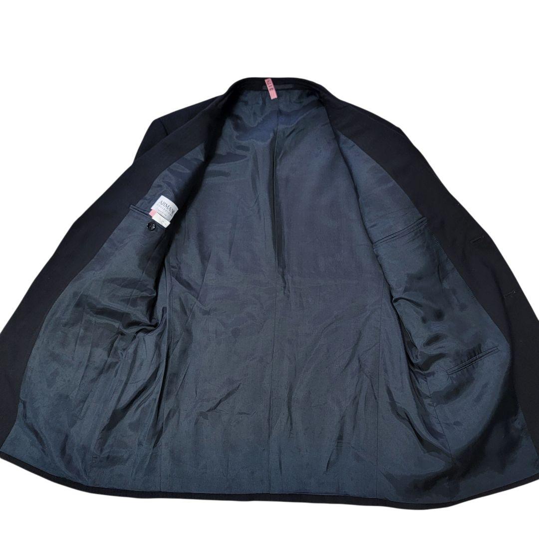 ​最高級 伊製 アルマーニコレッツォーニ セットアップ スーツ 黒 52 XL