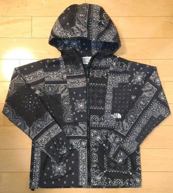 ノースフェイス　ノベルティコンパクトジャケット　ペイズリー　レディースM　黒