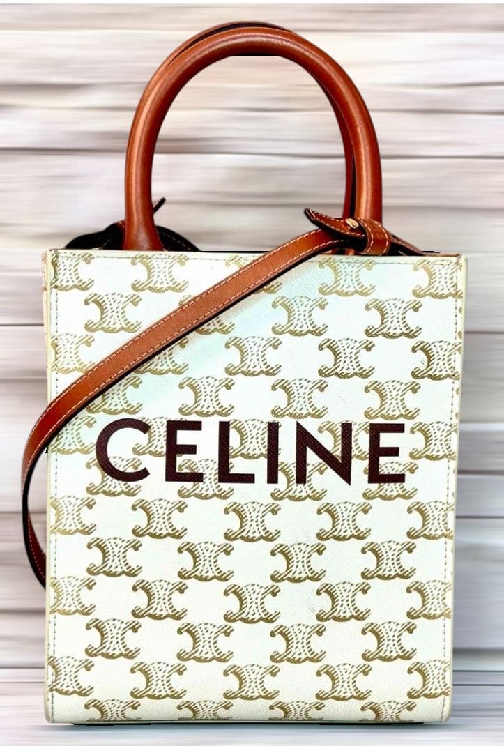 CELINE 　ミニバーティカルカバ　トリオンフ　ショルダーバッグ　美品