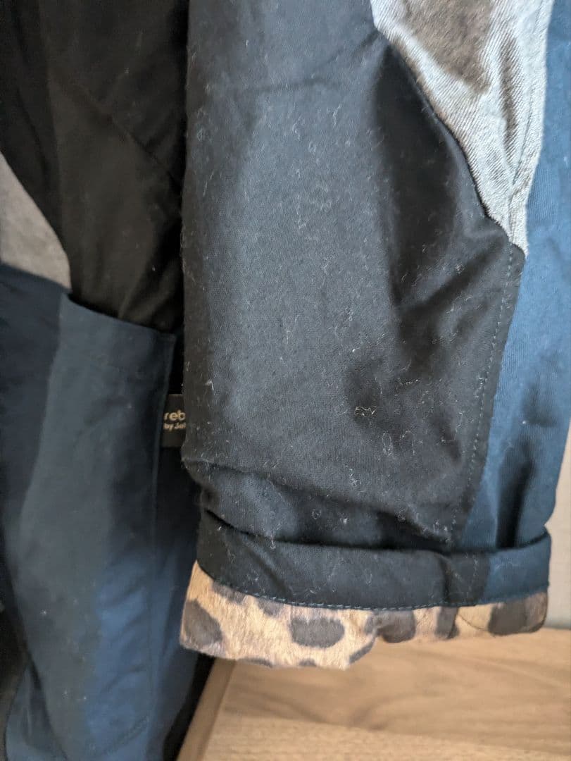 johnbull ノーカラーコート　パッチワーク