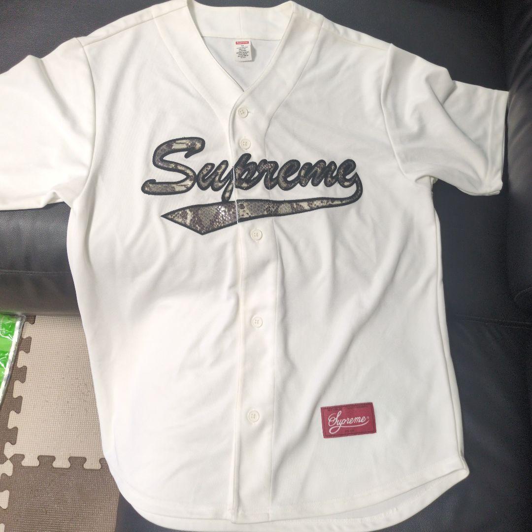 Supreme スネークパターン ベースボールシャツ　M