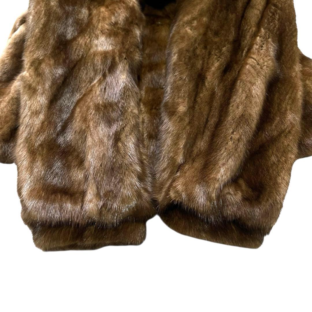 専用 総丈80cm デミバフミンク リアルファーコート 毛皮 なめし柔らか