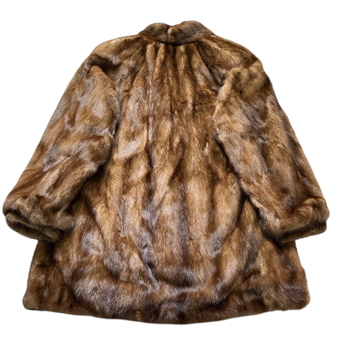 専用 総丈80cm デミバフミンク リアルファーコート 毛皮 なめし柔らか