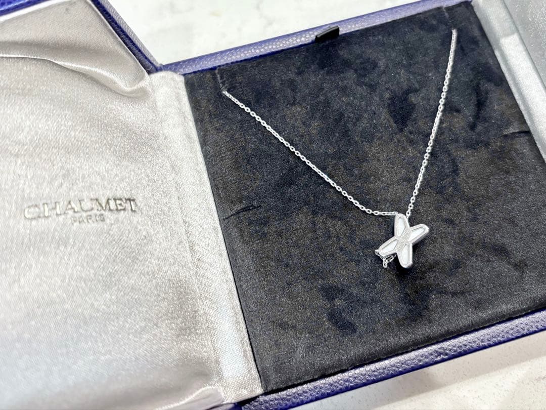 【保証書／美品】CHAUMET ショーメ リアン K18WG ネックレス