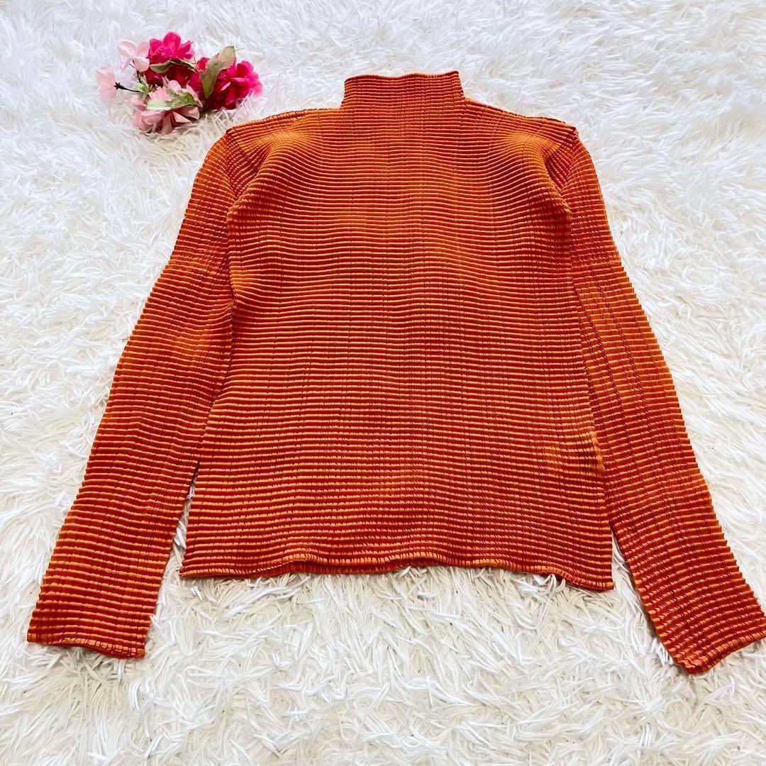 美品 ISSEY MIYAKE FETE ハイネックカットソー プリーツ M