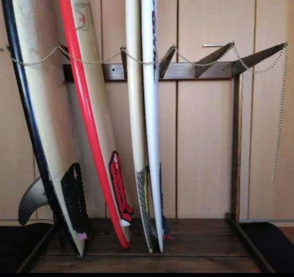 no38ヴィンテージ風　サ－フボードラック　ボードスタンド　神栖～大洗手渡し