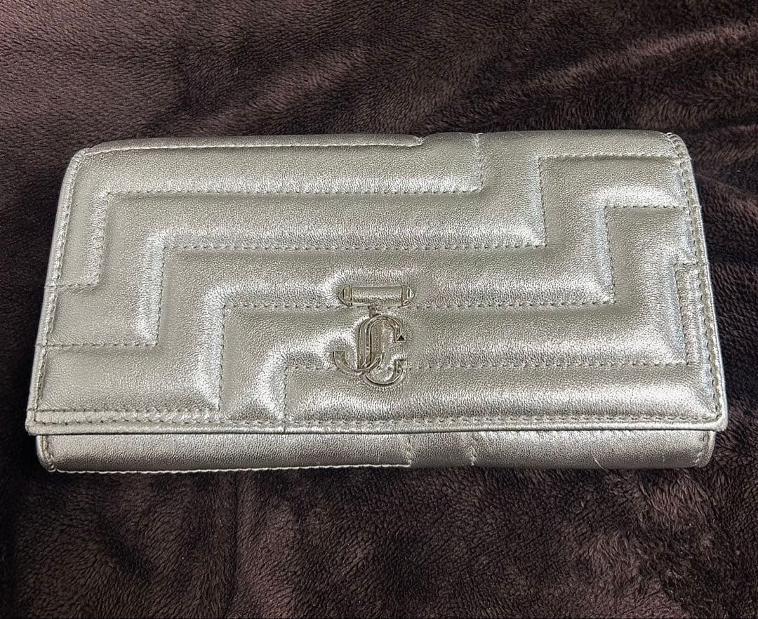 JIMMY CHOO 長財布 MARTINA シルバー レディース