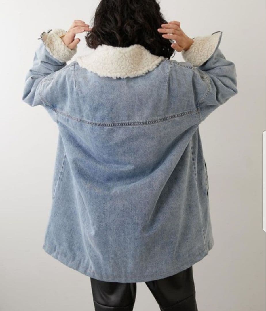 Whim Gazette DENIMボアブルゾン オーバーサイズウィムガゼット