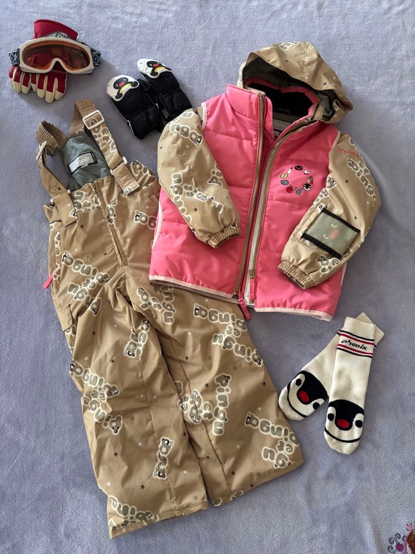 ⭐︎美品⭐︎Phenix ✖️Pingu コラボ　3 way スキーウェア 120