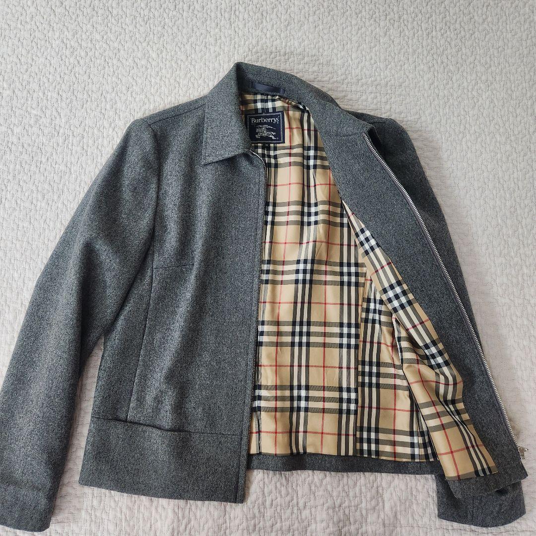 バーバリー　ウールジャケット　ジップ　スイングトップ　ジャンバー