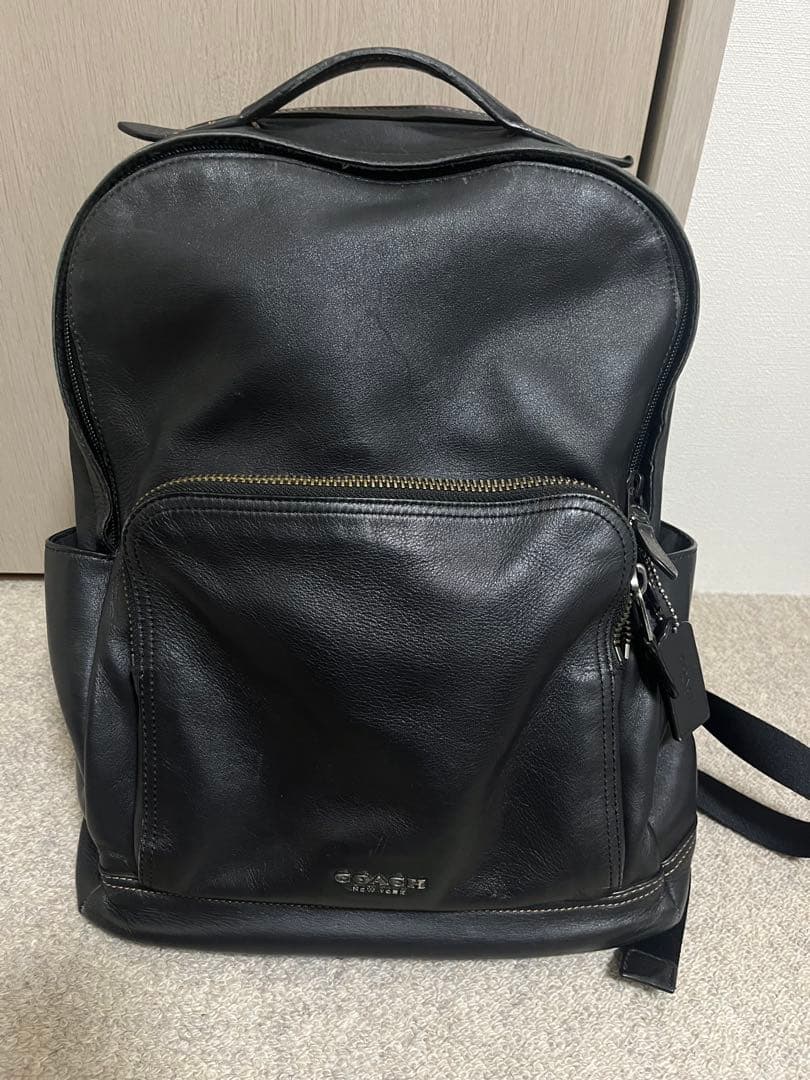 COACH リュック バックパック レザー 黒