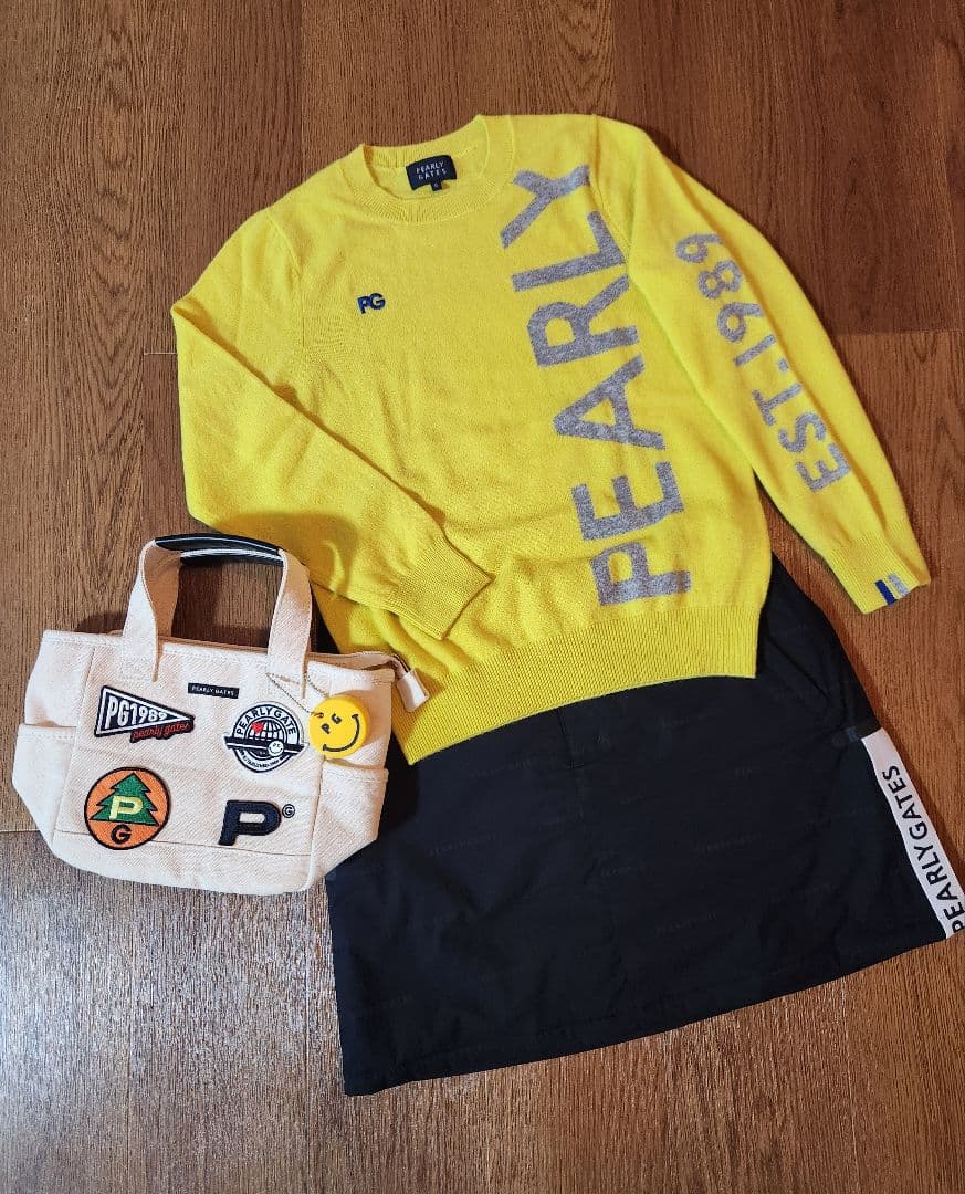 【超美品】PEARLY GATES ダークネイビー 中綿スカート 防寒 ダウン