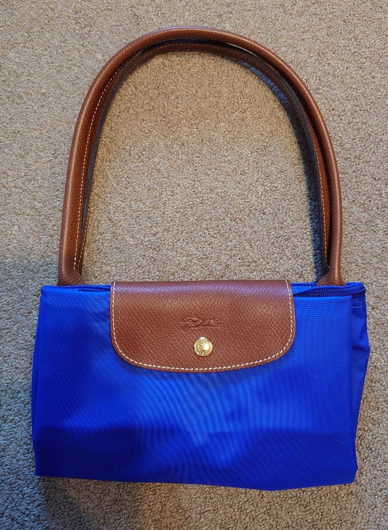 新品未使用☆ロンシャン☆ル・プリアージュ☆Lサイズ☆手持ちロングタイプ☆ブルー